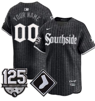 Custom Chicago White Sox Jersey Name Number 125th Anniversary Stitched City Connect