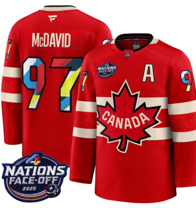 Mens Connor Mcdavid Jersey 97 Canada 4 Nations Face-off 2025 V2 Stitched Red