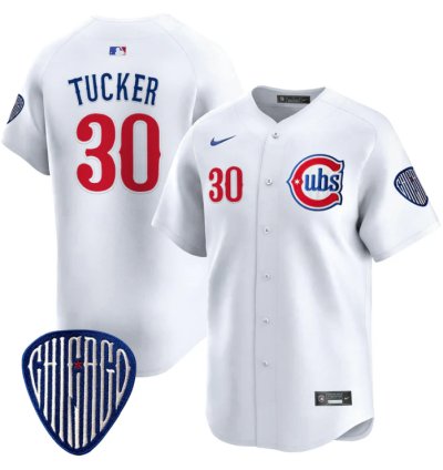 Kyle Tucker Jersey 30 Chicago Cubs Blue Alternate Vapor Premier Limited Stitched White
