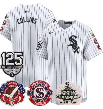 Eddie Collins Jersey Chicago White Sox 125th Anniversary World Series Champions White
