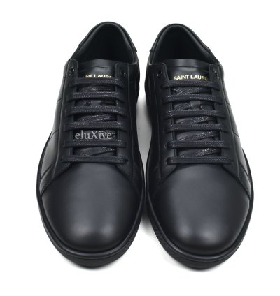 Saint Laurent Black Leather Sl 01 Low Top Sneakers
