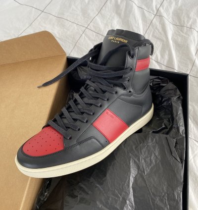 Saint Laurent Black Red Sl 10 Court Hi