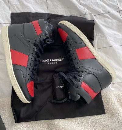Saint Laurent Black Red Sl 10 Court Hi