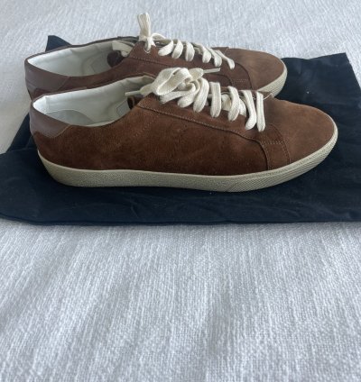 Saint Laurent Brown Suede Sneaker