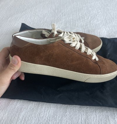 Saint Laurent Brown Suede Sneaker