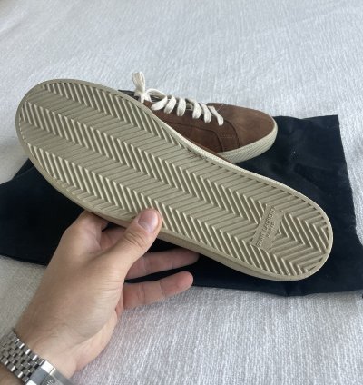 Saint Laurent Brown Suede Sneaker