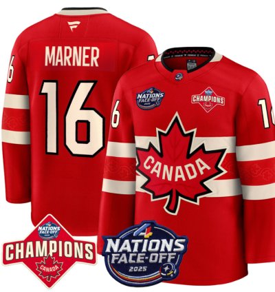 Mens Mitch Marner Jersey 67 Canada 4 Nations Face-off 2025 Champions Patch Red