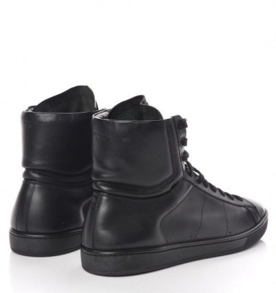 Saint Laurent Calfskin Mens Court Classic High Top Sneakers