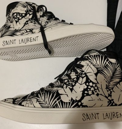 Saint Laurent Canvas High Top Sneakers Size 42