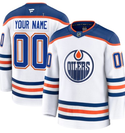 Mens Custom Edmonton Oilers Jersey Name Number 2025 Premium Away All Stitched