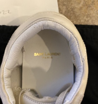Saint Laurent Court Classic Low Cream Canvas Size 10
