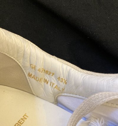 Saint Laurent Court Classic Low Cream Canvas Size 10