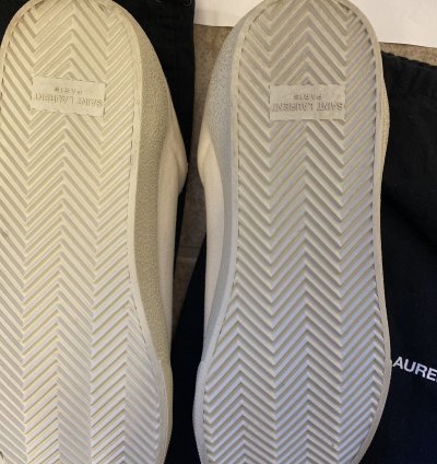 Saint Laurent Court Classic Low Cream Canvas Size 10
