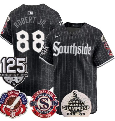 Luis Robert Jr Jersey 88 Chicago White Sox 125th Anniversary World Series Champions City Connect