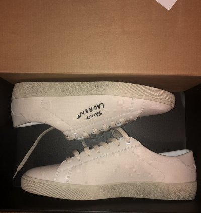 Saint Laurent Distressed Court Low-top Sneaker