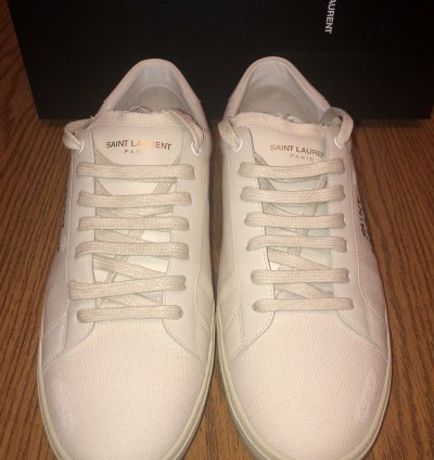 Saint Laurent Distressed Court Low-top Sneaker