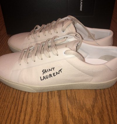 Saint Laurent Distressed Court Low-top Sneaker
