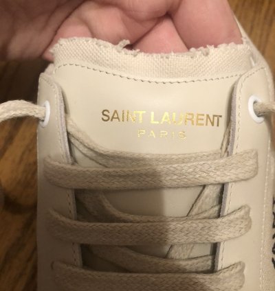 Saint Laurent Distressed Court Low-top Sneaker