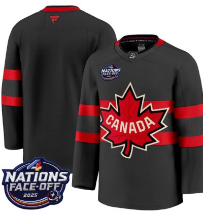 Mens Team Jersey Canada 4 Nations Face-off 2025 V2 Stitched Black
