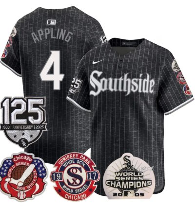 Luke Appling Jersey 4 Chicago White Sox 125th Anniversary World Series Champions City Connect