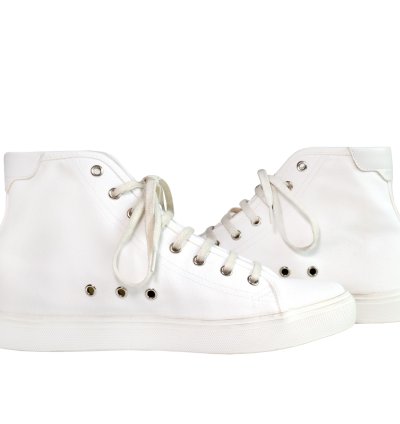 Saint Laurent Hi-top White Malibu Sneakers Size 8 Us
