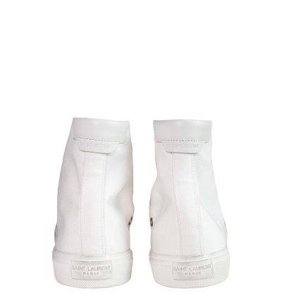 Saint Laurent Hi-top White Malibu Sneakers Size 8 Us