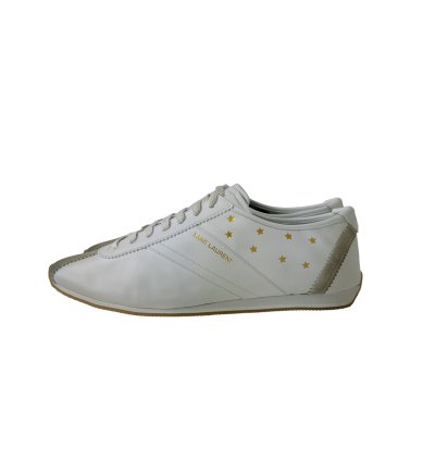 Saint Laurent Jay Low Top White Leather Sneakers