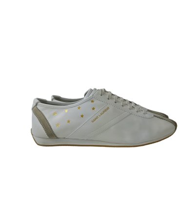 Saint Laurent Jay Low Top White Leather Sneakers