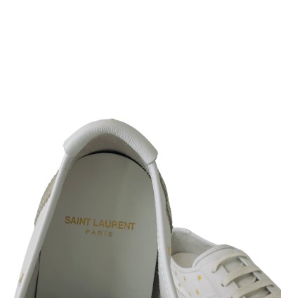 Saint Laurent Jay Low Top White Leather Sneakers