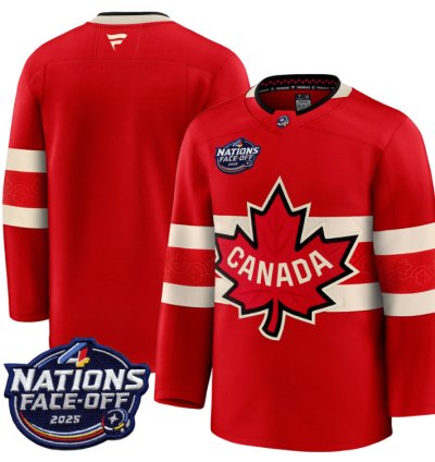 Mens Team Jersey Canada 4 Nations Face-off 2025 V2 Stitched Red