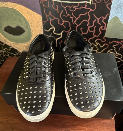Saint Laurent Lather Studded Vans Brand New Size 10