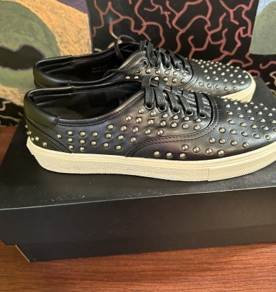 Saint Laurent Lather Studded Vans Brand New Size 10