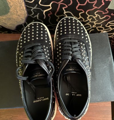 Saint Laurent Lather Studded Vans Brand New Size 10