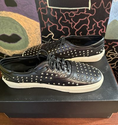 Saint Laurent Lather Studded Vans Brand New Size 10