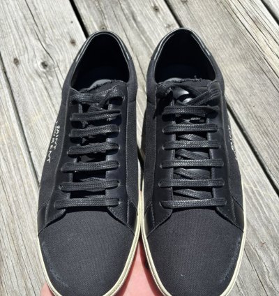 Saint Laurent Low Top Classic Embroidered Logo Sneakers