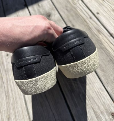 Saint Laurent Low Top Classic Embroidered Logo Sneakers