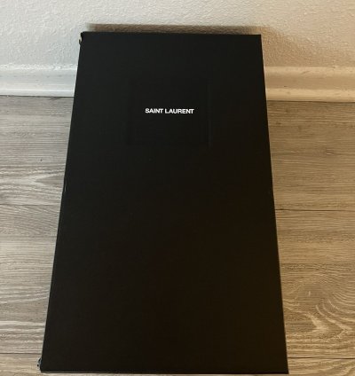 Saint Laurent Low Top Logo Canvas Sneaker Tan Cream Size 45