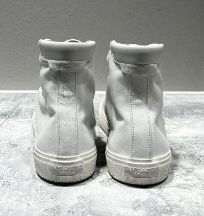 Saint Laurent Malibu White Leather Sneakers Size 41