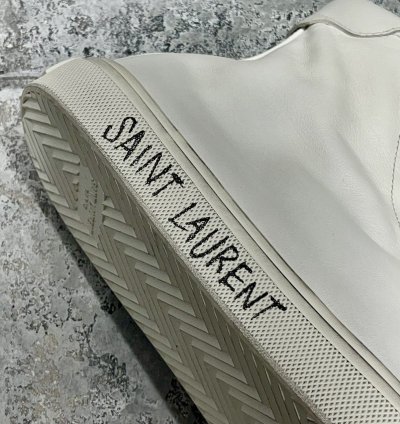 Saint Laurent Malibu White Leather Sneakers Size 41