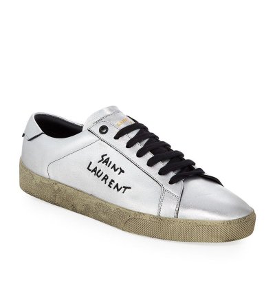 Saint Laurent Men Court Classic Low-top Logo Sneakers