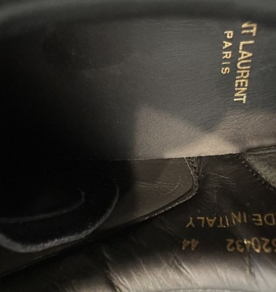 Saint Laurent Mens Black Sl 06 Courtclassic Leather Sneakers