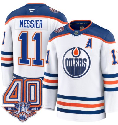 Mens Mark Messier Jersey 11 Edmonton Oilers 40th Anniversary Stitched Away