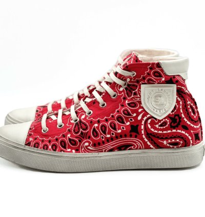 Saint Laurent Paris Bedford Hi Tops Bandana Size 42