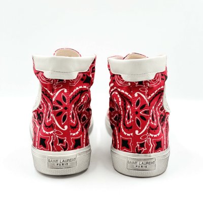 Saint Laurent Paris Bedford Hi Tops Bandana Size 42 5