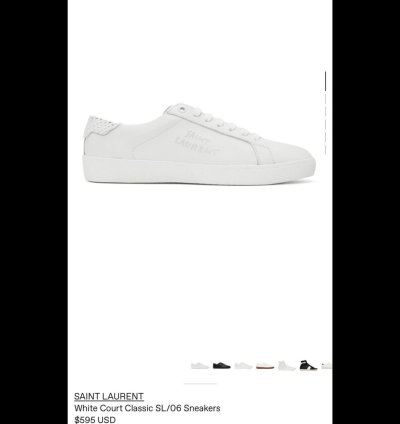 Saint Laurent Paris Court Classic Sl 06 Low