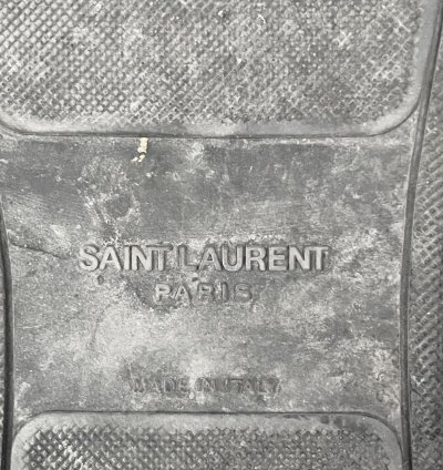 Saint Laurent Paris Patent Leather Black High Top Sneakers