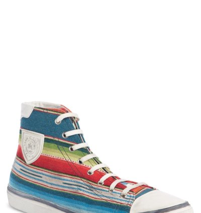 Saint Laurent Paris Ysl Multicolor High Top Sneakers Shoes
