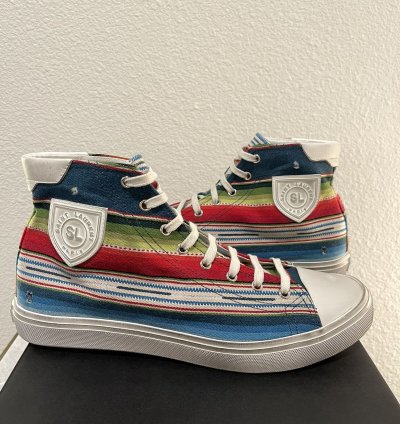 Saint Laurent Paris Ysl Multicolor High Top Sneakers Shoes