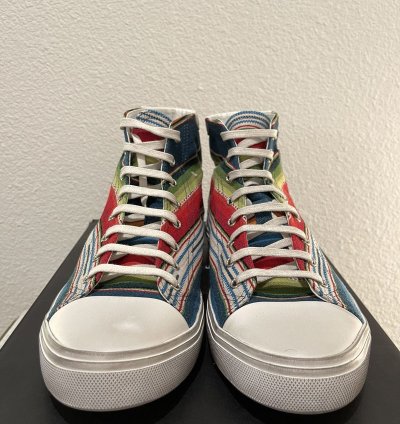 Saint Laurent Paris Ysl Multicolor High Top Sneakers Shoes