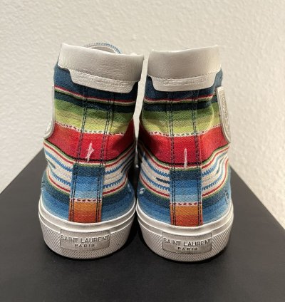 Saint Laurent Paris Ysl Multicolor High Top Sneakers Shoes
